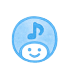 青色・数字とローマ字♪プリチーはんこ（個別スタンプ：4）