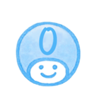青色・数字とローマ字♪プリチーはんこ（個別スタンプ：5）