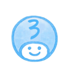 青色・数字とローマ字♪プリチーはんこ（個別スタンプ：8）