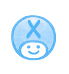 青色・数字とローマ字♪プリチーはんこ（個別スタンプ：38）