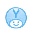 青色・数字とローマ字♪プリチーはんこ（個別スタンプ：39）