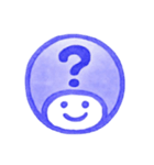 紺色・数字とローマ字♪プリチーはんこ（個別スタンプ：1）