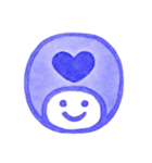 紺色・数字とローマ字♪プリチーはんこ（個別スタンプ：2）