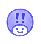 紺色・数字とローマ字♪プリチーはんこ（個別スタンプ：3）