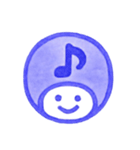 紺色・数字とローマ字♪プリチーはんこ（個別スタンプ：4）