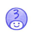 紺色・数字とローマ字♪プリチーはんこ（個別スタンプ：8）