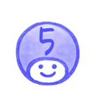 紺色・数字とローマ字♪プリチーはんこ（個別スタンプ：10）