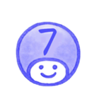 紺色・数字とローマ字♪プリチーはんこ（個別スタンプ：12）