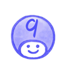 紺色・数字とローマ字♪プリチーはんこ（個別スタンプ：14）