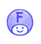 紺色・数字とローマ字♪プリチーはんこ（個別スタンプ：20）