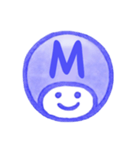 紺色・数字とローマ字♪プリチーはんこ（個別スタンプ：27）