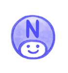 紺色・数字とローマ字♪プリチーはんこ（個別スタンプ：28）