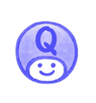 紺色・数字とローマ字♪プリチーはんこ（個別スタンプ：31）