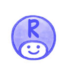 紺色・数字とローマ字♪プリチーはんこ（個別スタンプ：32）