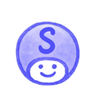 紺色・数字とローマ字♪プリチーはんこ（個別スタンプ：33）