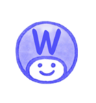 紺色・数字とローマ字♪プリチーはんこ（個別スタンプ：37）