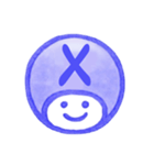 紺色・数字とローマ字♪プリチーはんこ（個別スタンプ：38）