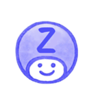 紺色・数字とローマ字♪プリチーはんこ（個別スタンプ：40）