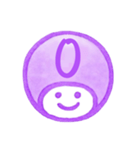 紫色・数字とローマ字♪プリチーはんこ（個別スタンプ：5）