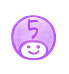 紫色・数字とローマ字♪プリチーはんこ（個別スタンプ：10）