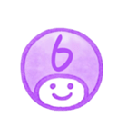 紫色・数字とローマ字♪プリチーはんこ（個別スタンプ：11）