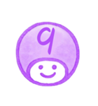 紫色・数字とローマ字♪プリチーはんこ（個別スタンプ：14）