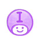 紫色・数字とローマ字♪プリチーはんこ（個別スタンプ：23）