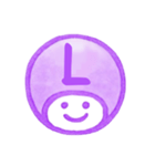 紫色・数字とローマ字♪プリチーはんこ（個別スタンプ：26）