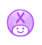 紫色・数字とローマ字♪プリチーはんこ（個別スタンプ：38）