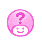 ピンク色・数字とローマ字♪プリチーはんこ（個別スタンプ：1）