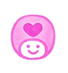 ピンク色・数字とローマ字♪プリチーはんこ（個別スタンプ：2）