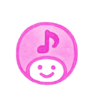 ピンク色・数字とローマ字♪プリチーはんこ（個別スタンプ：4）