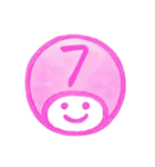ピンク色・数字とローマ字♪プリチーはんこ（個別スタンプ：12）