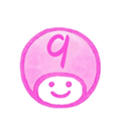 ピンク色・数字とローマ字♪プリチーはんこ（個別スタンプ：14）