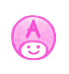 ピンク色・数字とローマ字♪プリチーはんこ（個別スタンプ：15）
