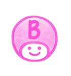 ピンク色・数字とローマ字♪プリチーはんこ（個別スタンプ：16）