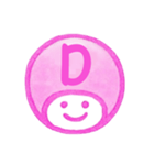 ピンク色・数字とローマ字♪プリチーはんこ（個別スタンプ：18）