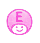 ピンク色・数字とローマ字♪プリチーはんこ（個別スタンプ：19）