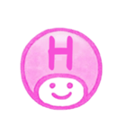 ピンク色・数字とローマ字♪プリチーはんこ（個別スタンプ：22）