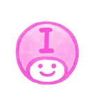 ピンク色・数字とローマ字♪プリチーはんこ（個別スタンプ：23）