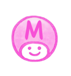 ピンク色・数字とローマ字♪プリチーはんこ（個別スタンプ：27）