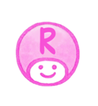 ピンク色・数字とローマ字♪プリチーはんこ（個別スタンプ：32）