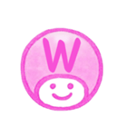 ピンク色・数字とローマ字♪プリチーはんこ（個別スタンプ：37）