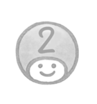 白黒・数字とローマ字♪プリチーはんこ（個別スタンプ：7）