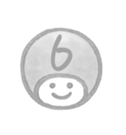 白黒・数字とローマ字♪プリチーはんこ（個別スタンプ：11）