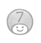 白黒・数字とローマ字♪プリチーはんこ（個別スタンプ：12）