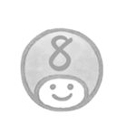 白黒・数字とローマ字♪プリチーはんこ（個別スタンプ：13）