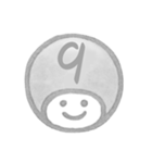 白黒・数字とローマ字♪プリチーはんこ（個別スタンプ：14）