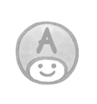 白黒・数字とローマ字♪プリチーはんこ（個別スタンプ：15）