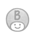 白黒・数字とローマ字♪プリチーはんこ（個別スタンプ：16）